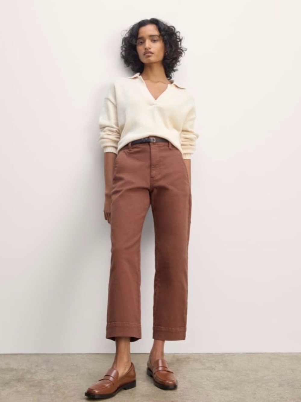 Everlane Utility Straight Leg Pant in Rosewood